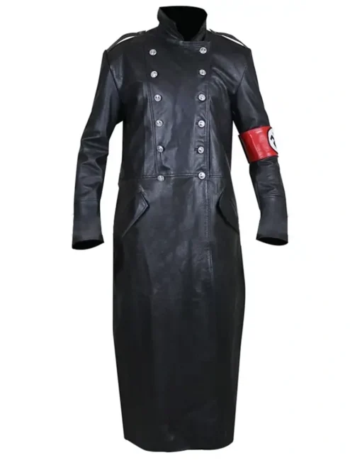 Rufus Sewell The Man in the High Castle Long Leather Coat Front.webp