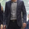 Salvation Santiago Cabrera Dark Grey Blazer Coat.webp