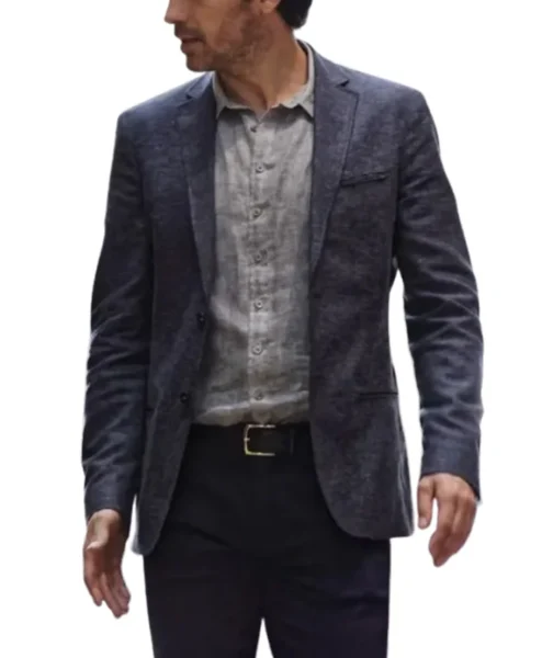Salvation Santiago Cabrera Dark Grey Blazer Coat white bg.webp