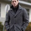 Sam Claflin Every Breath You Take Grey Coat front.webp
