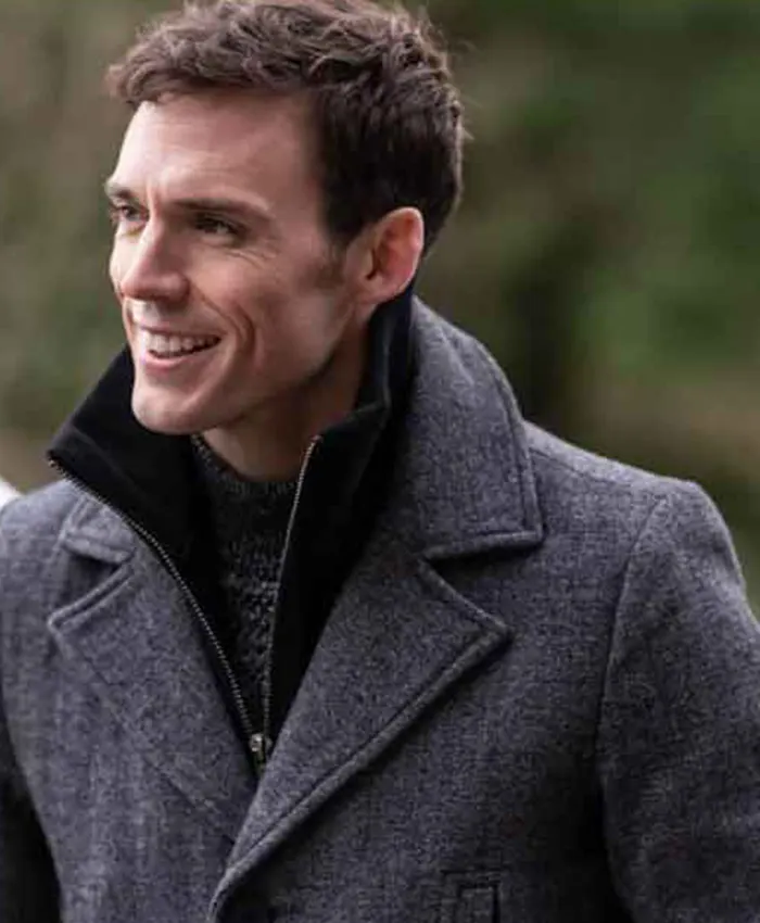 Sam Claflin Every Breath You Take Grey Coat left.webp