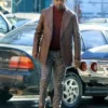 Samuel Jackson John Shaft 2019 Brown Leather Blazer Coat front.webp
