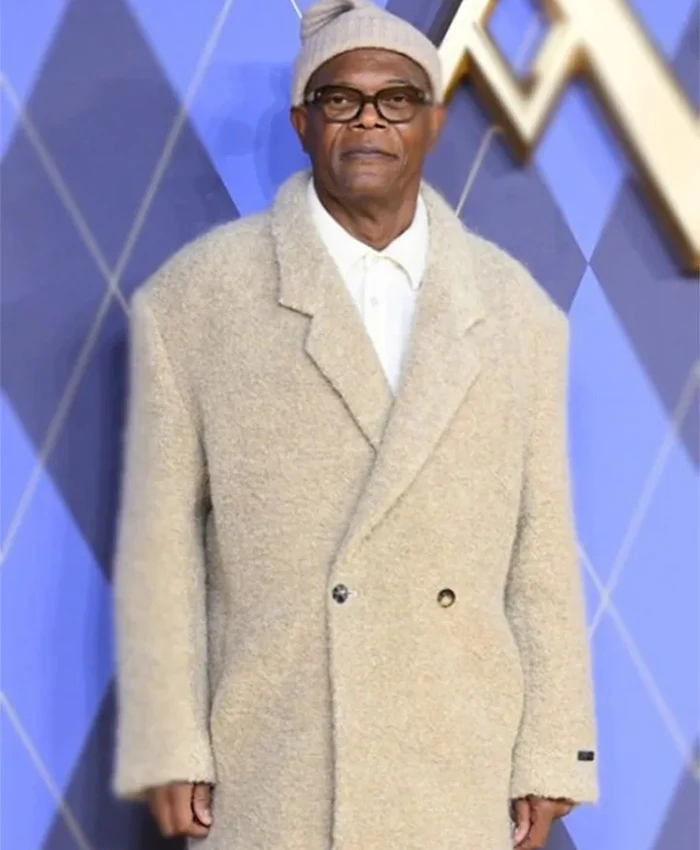 Samuel L. Jackson Argylle 2024 Fur Coat closeup.webp
