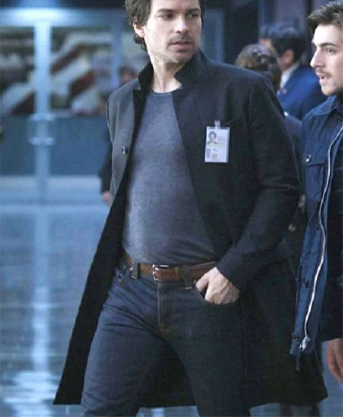 Santiago Cabrera Salvation Long Black Coat left.webp