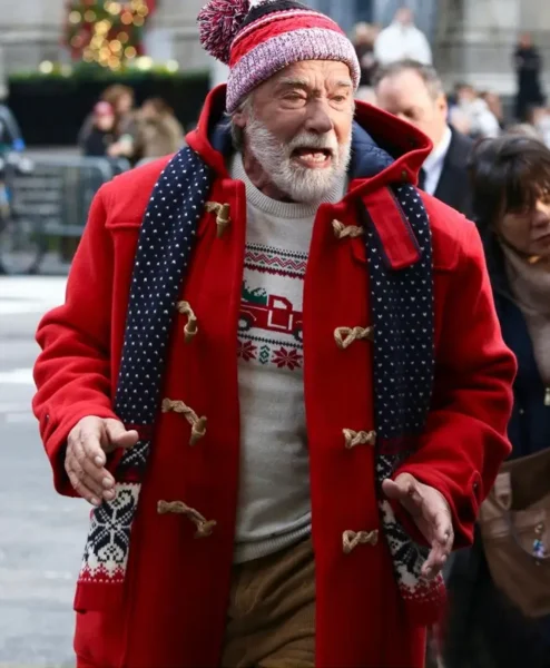 Shop Arnold Schwarzenegger The Man with the Bag Red Coat.webp
