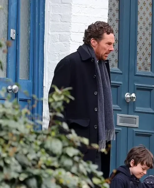 Shop Benedict Cumberbatch The Thing with Feathers Black Coat.webp