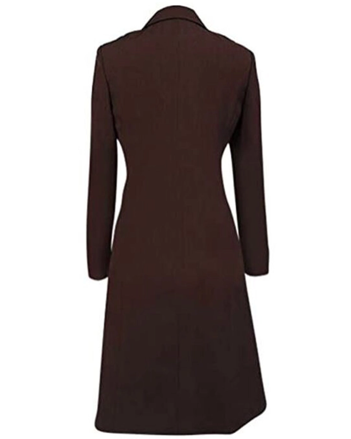 Shop Eren Yeager Attack on Titan Brown Long Wool Coat.webp