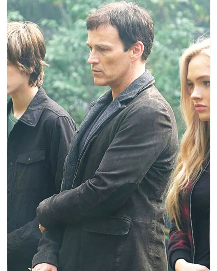 Shop Stephen Moyer The Gifted Suede Leather Blazer.webp