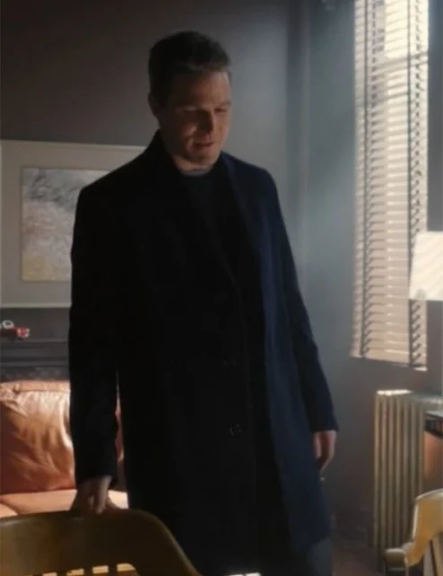 Stephen Amell Suits LA Black Coat For Sale.webp