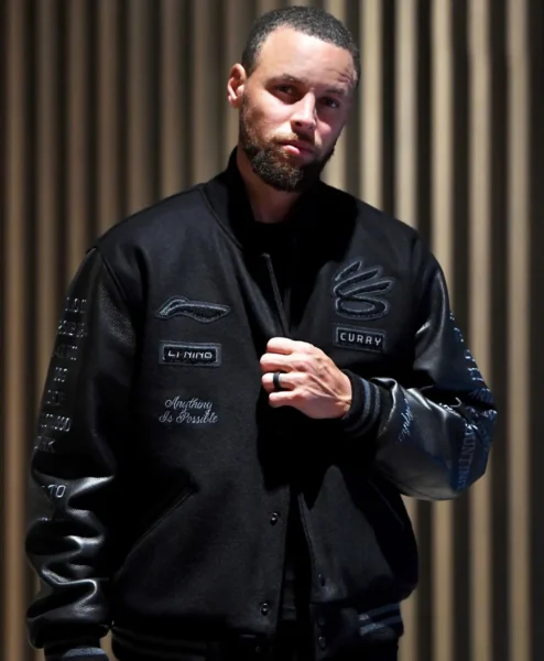 Stephen Curry MMXXVI Black Li Ning Varsity Jacket