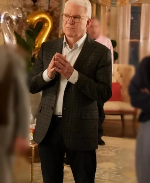 Steve Martin Only Murders in the Building S02 EP01 Blazer Coat closeup.webp