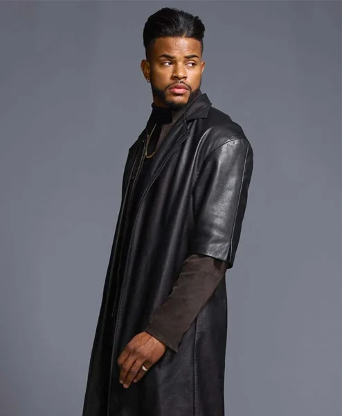 SuperFly Trevor Jackson Black Leather Long Coat left.webp