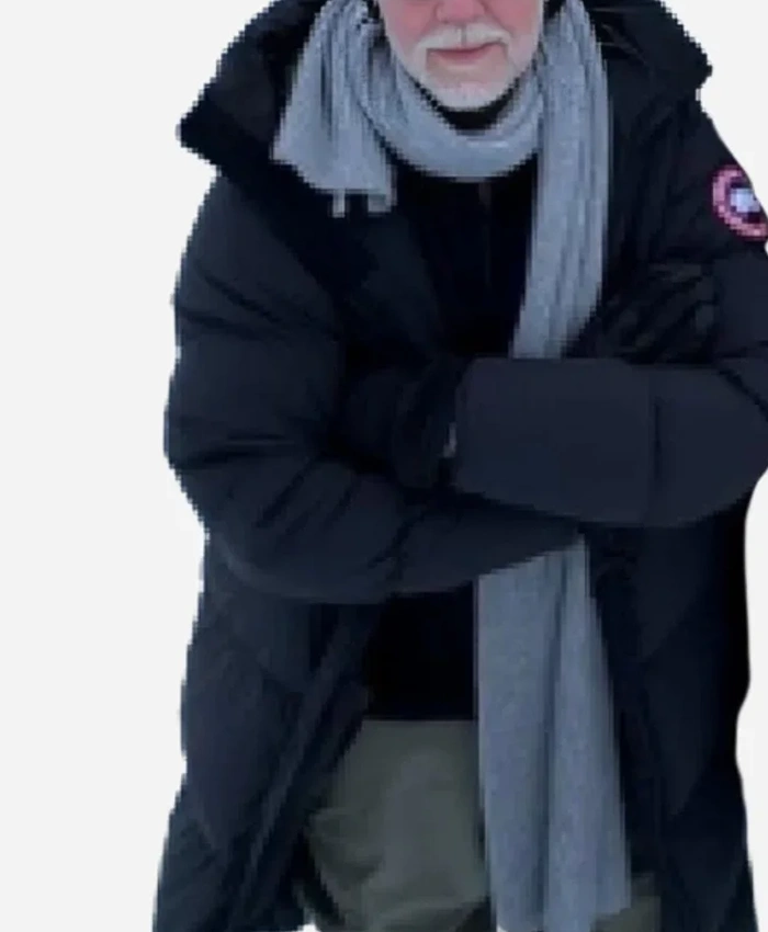 Superman James Gunn Black Puffer Coat closeup.webp