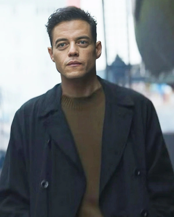 The Amateur Rami Malek Black Cotton Coat For Sale.webp