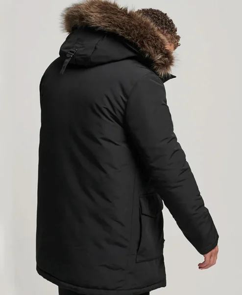 The Blacklist Raymond Reddington Black Hood Coat back.webp