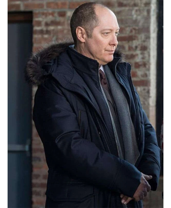 The Blacklist Raymond Reddington Black Hood Coat right.webp