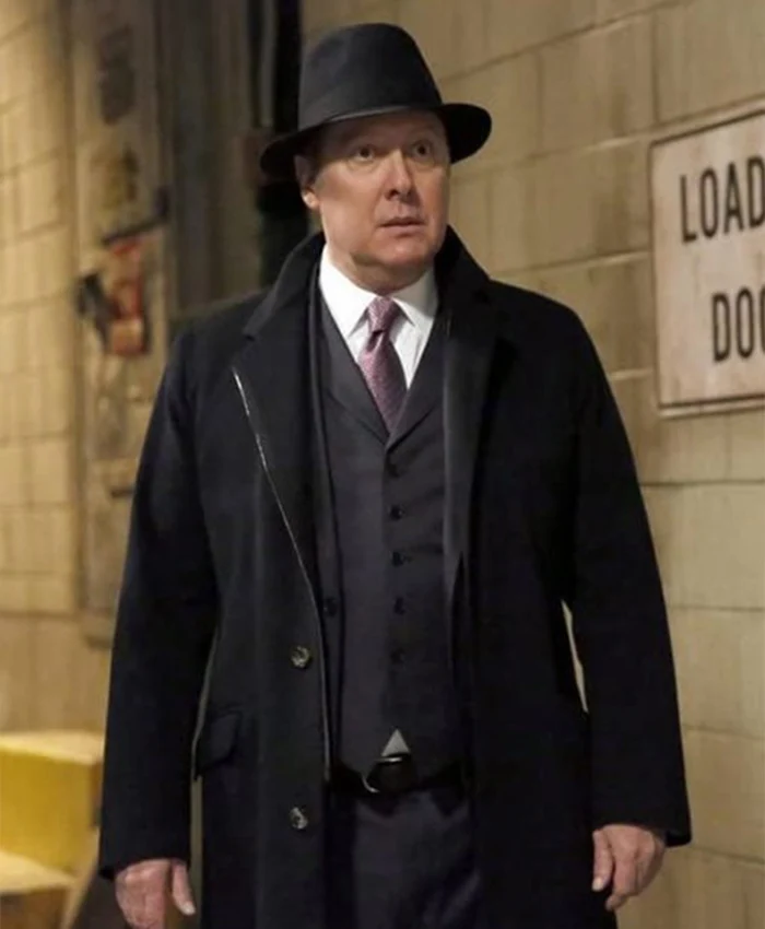 The Blacklist Raymond Reddington Wool Black Coat front.webp