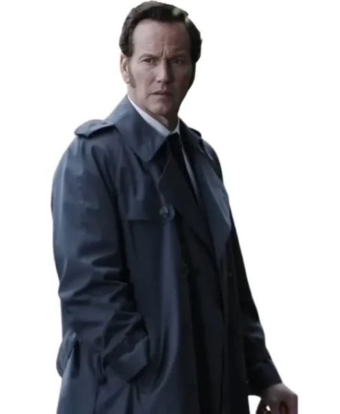 The Conjuring Last Rites Patrick Wilson Black Trench Coat right.webp