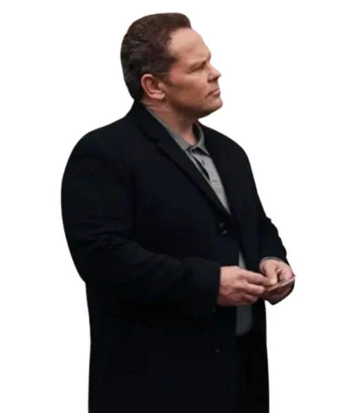 The Equalizer Kevin Chapman Black Wool Trench Coat White bg.webp