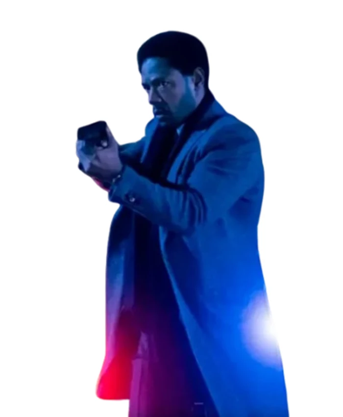 The Equalizer Tory Kittles Long Wool Trench Coat white bg.webp