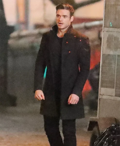 The Eternals Ikaris Mid Length Black Coat left.webp