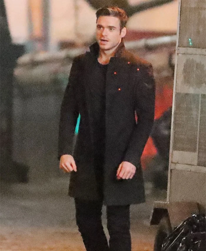 The Eternals Ikaris Mid Length Black Coat left.webp