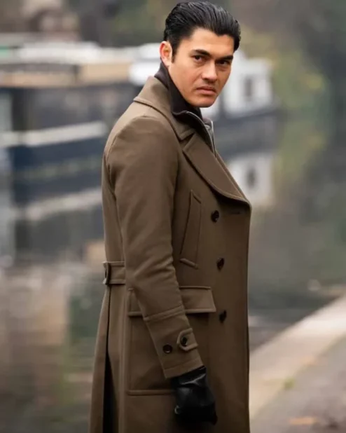 The Gentlemen Dry Eye Brown Long Trench Coat.webp
