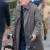 The Great Escaper Michael Caine Grey Cotton Coat.webp