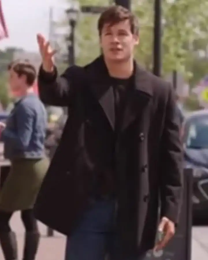 The In Between Kyle Allen Black Pea Coat.webp