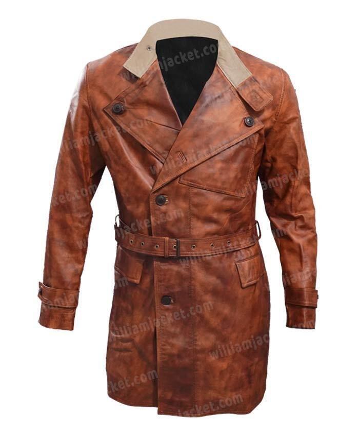 The Kingsman Duke of Oxford Brown Leather Coat.jpg