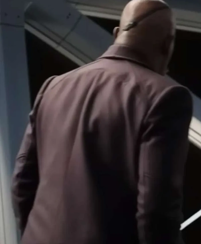 The Marvels 2023 Samuel L. Jackson Brown Coat back.webp