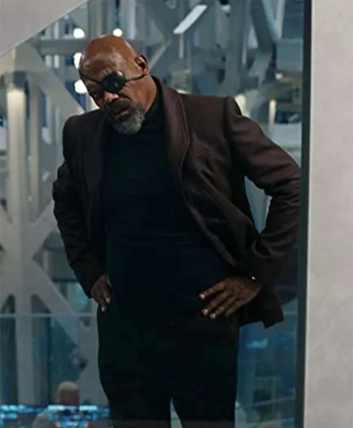 The Marvels 2023 Samuel L. Jackson Brown Coat leftt.webp