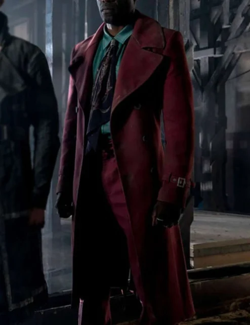 The Matrix Morpheus Long Maroon Coat For Sale.webp