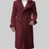 The Matrix Resurrections Morpheus Pink Long Coat shoot front.webp