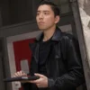 The Rookies Zhao Feng Leather Black Coat.webp