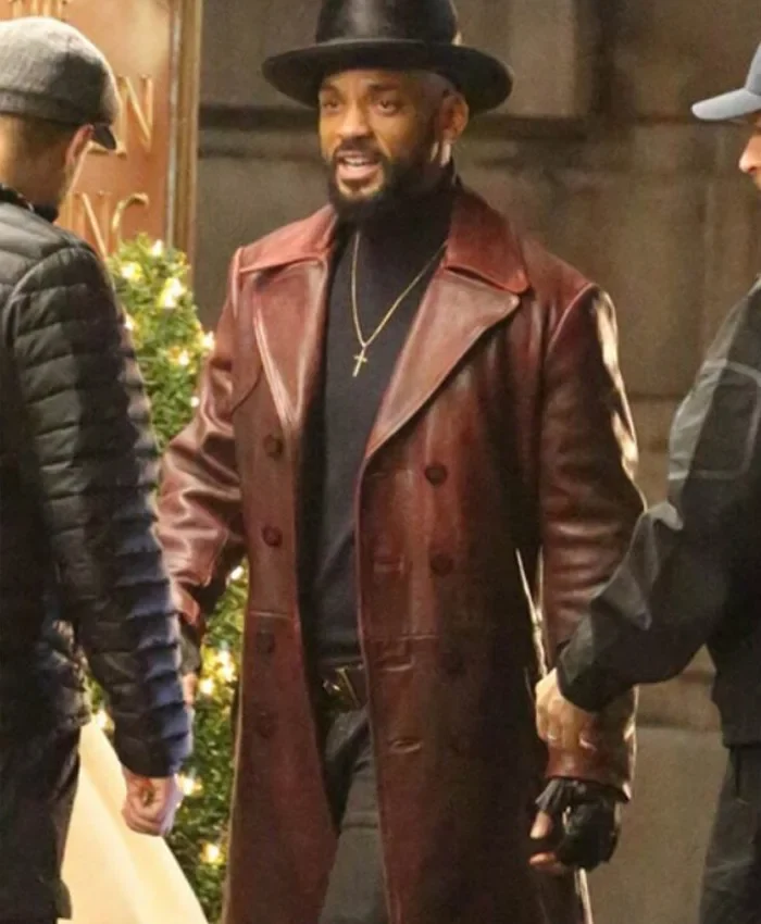 The Suicide Squad Will Smith Brown Trench Coat right.webp