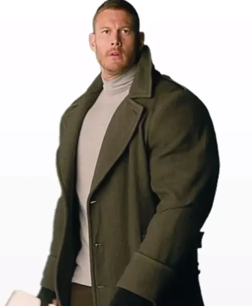 The Umbrella Academy Tom Hopper Wool Green Coat leftt.webp
