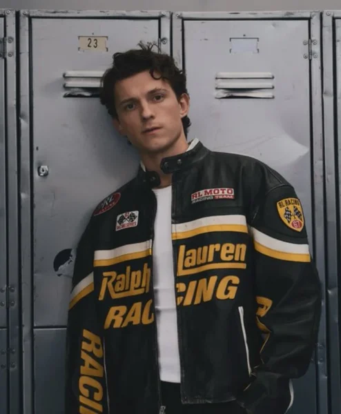 Tom Holland Ralph Lauren Racing Leather Jacket
