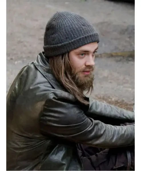 Tom Payne The Walking Dead Leather Trench Coat back.webp