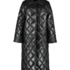 Truth Leather Quilted black Coat frontt.webp