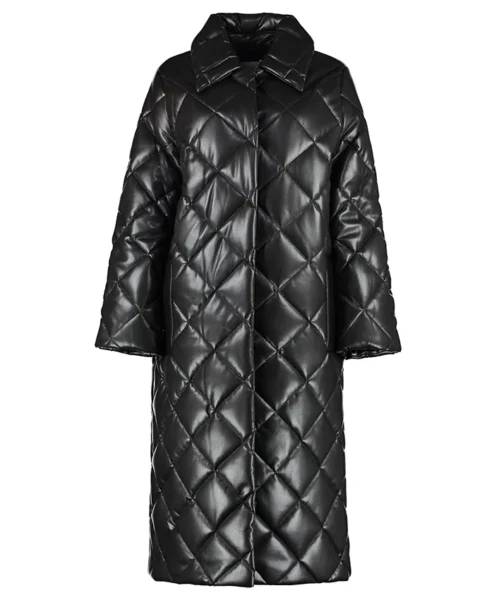 Truth Leather Quilted black Coat frontt.webp
