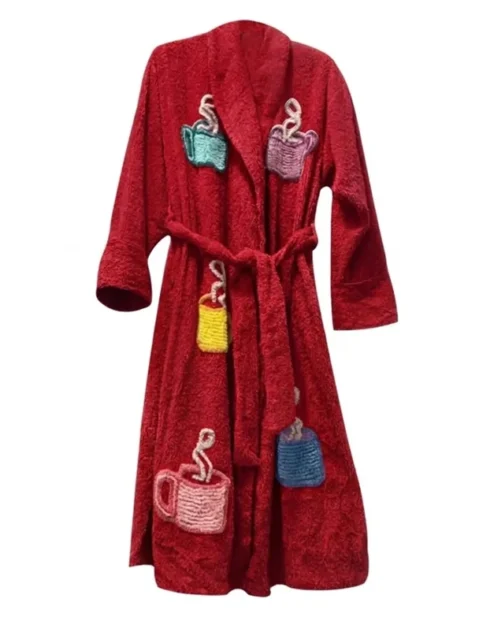 Tyler Durden Fight Club Bath Robe Maroon.webp