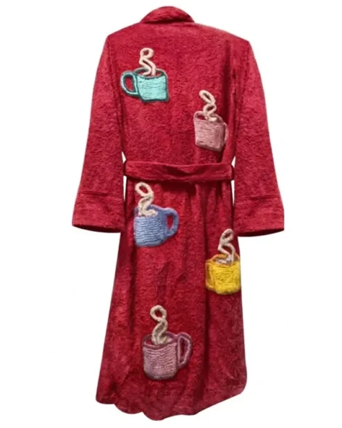 Tyler Durden Fight Club Bath Robe Maroon Back.webp