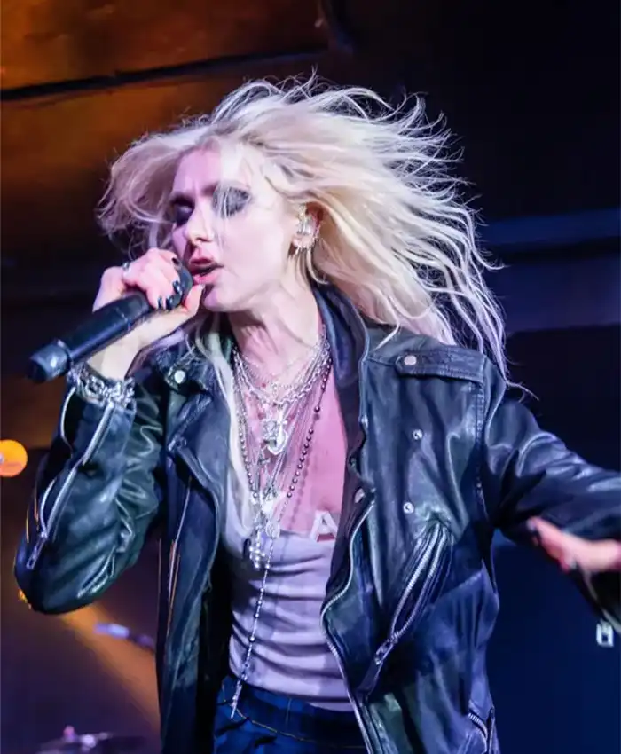 Underworld Concert Taylor Momsen Black Leather Jacket Front