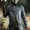 Watch Dogs Alone Long Leather Coat front.webp