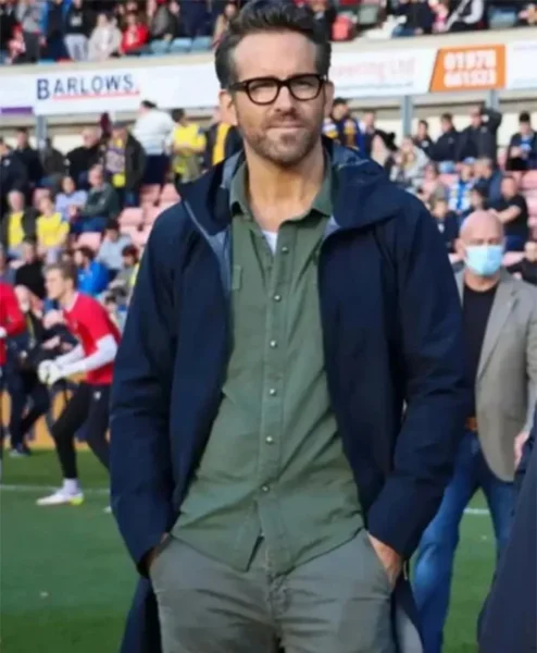 Welcome to Wrexham Ryan Reynolds Blue Coat closeup.webp