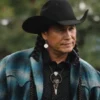 Yellowstone Moses Brings Plenty S04 Blue Wool Coat.webp